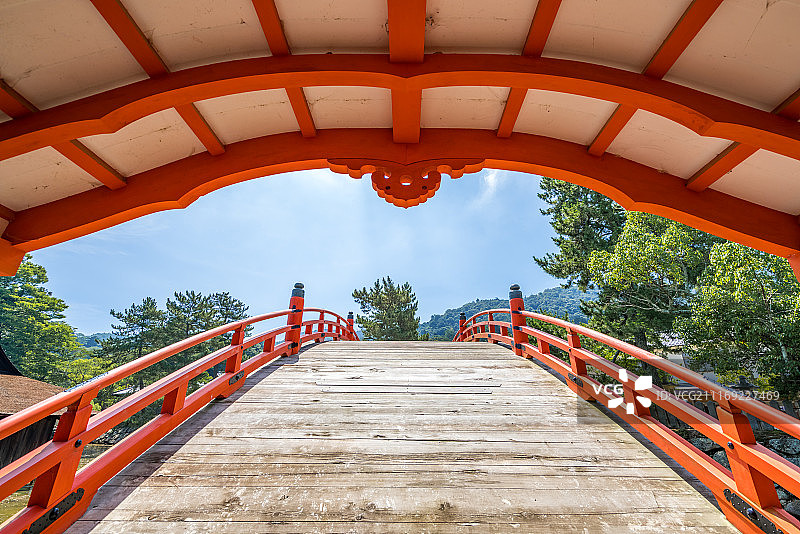 日本严岛宫岛神社内景图片素材