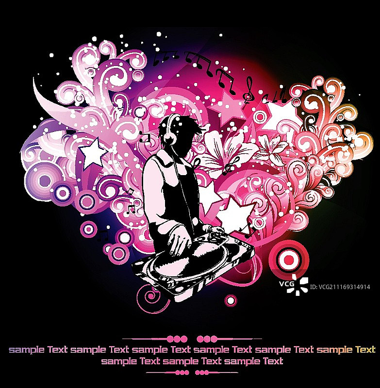 DJ音乐海报设计矢量素材图片素材