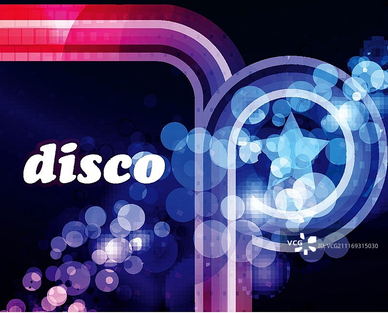 彩色迪斯科背景矢量图图片素材