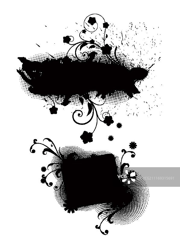 Grunge风格设计元素矢量素材图片素材