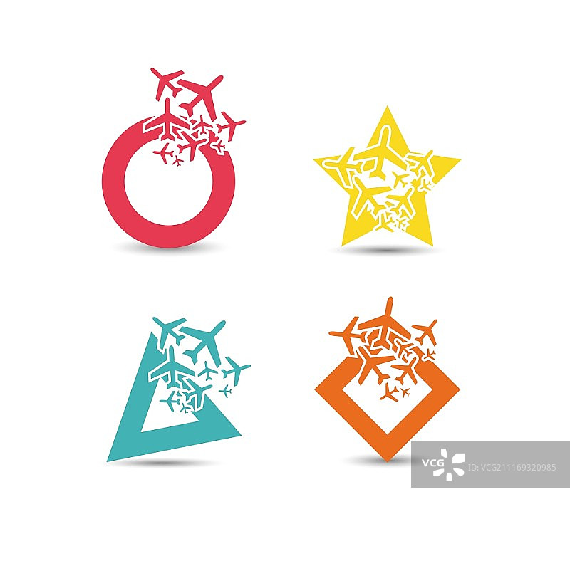 民用飞机航线图标图片素材