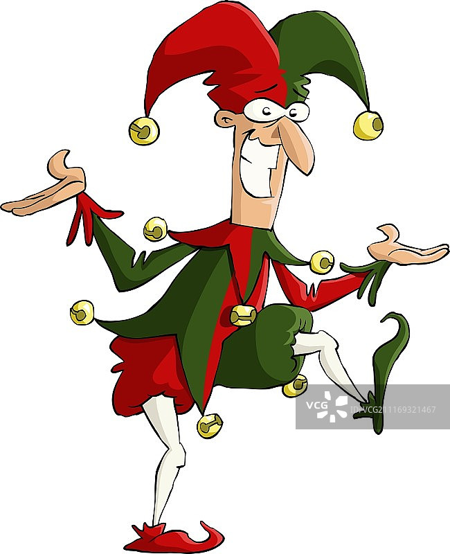 白色背景上的小丑矢量图图片素材