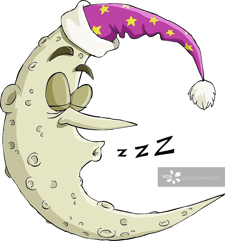 白色背景上的月亮，矢量图图片素材