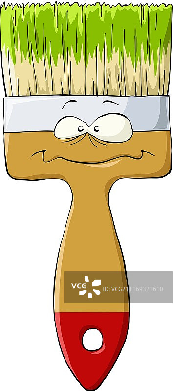 白色背景上的画笔矢量插画图片素材