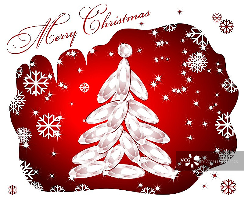 钻石圣诞树圣诞贺卡图片素材