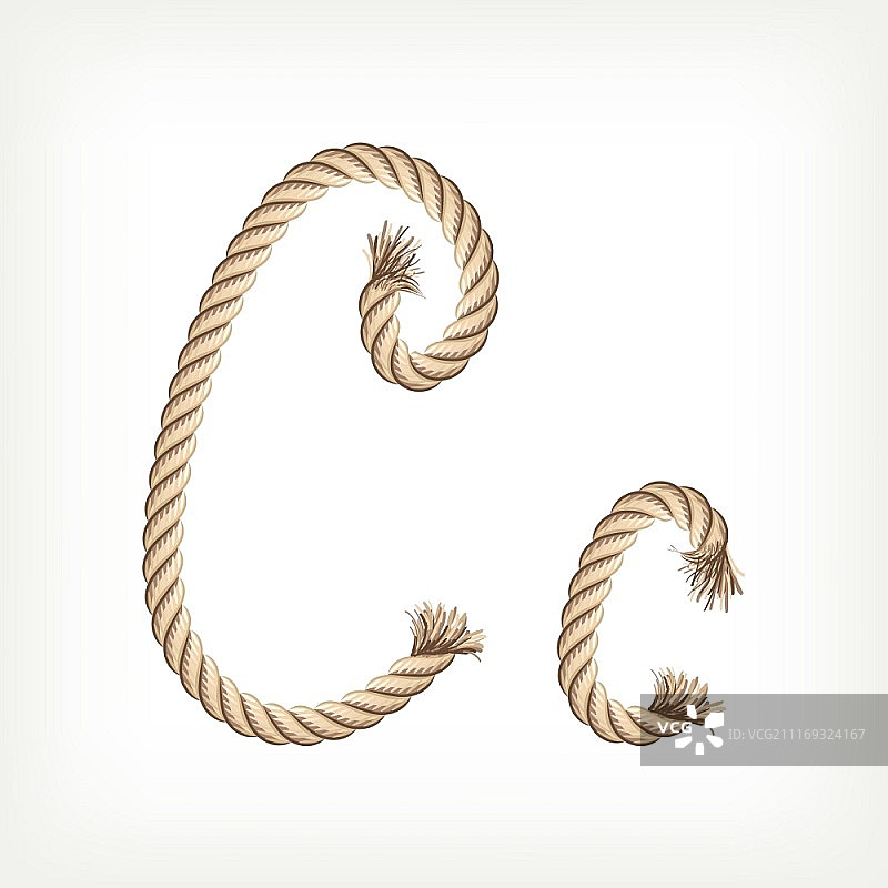 绳索字母C图片素材