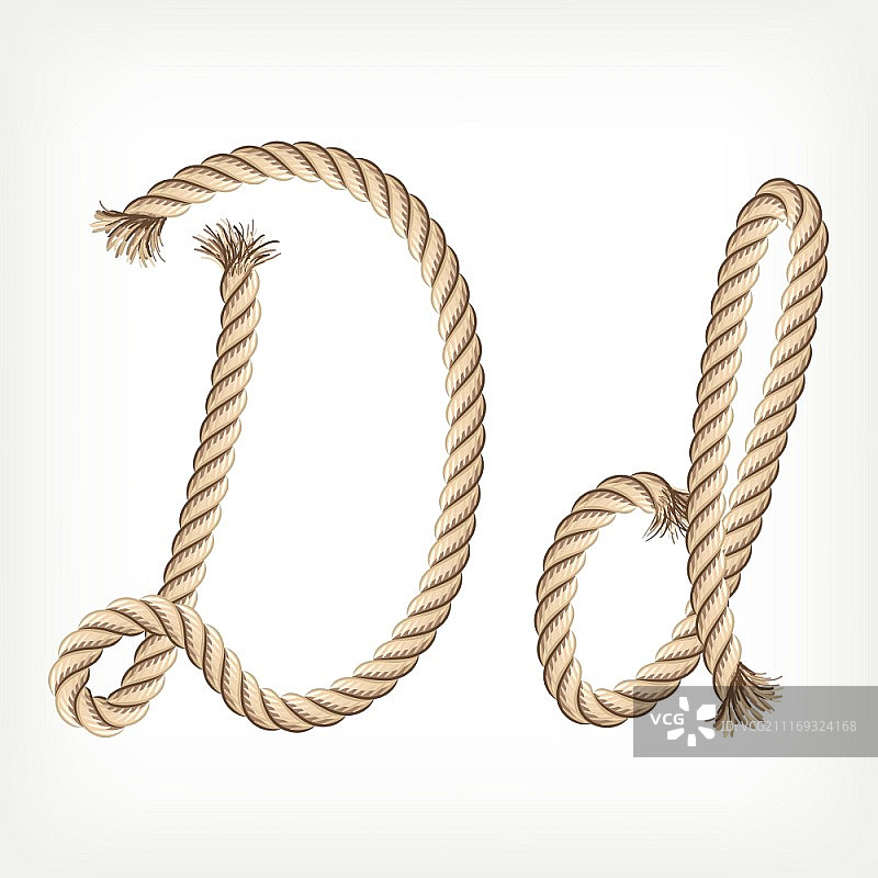 绳索字母D图片素材
