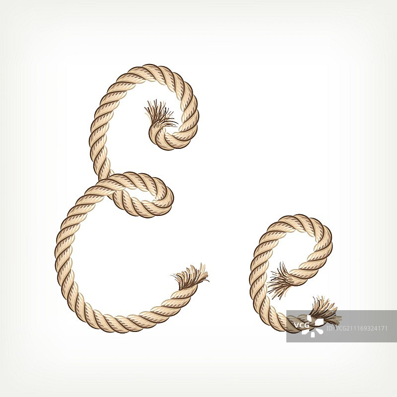 绳索字母E图片素材