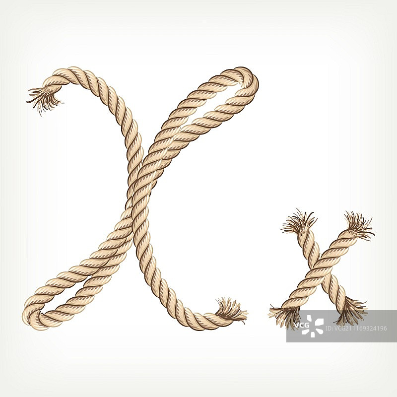 绳索字母X图片素材