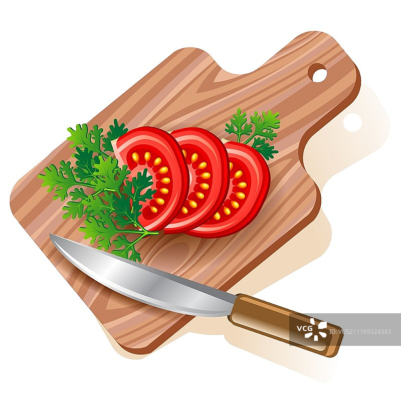 砧板上的番茄图片素材