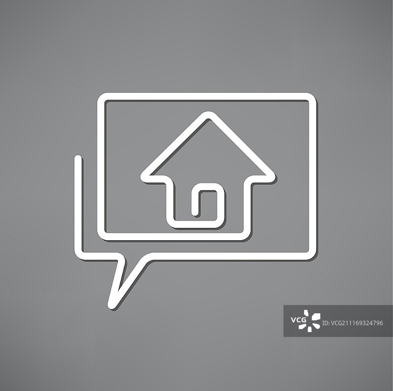 房地产概念设计元素语音气泡图片素材