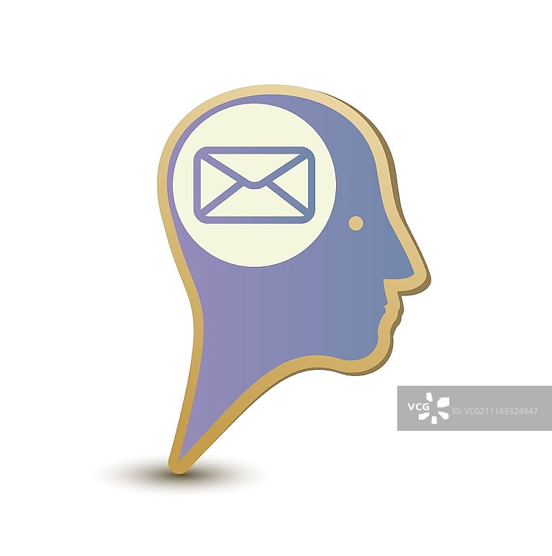 邮递员标签贴纸现代概念图片素材