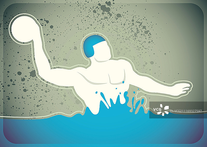 风格化水球运动员图片素材