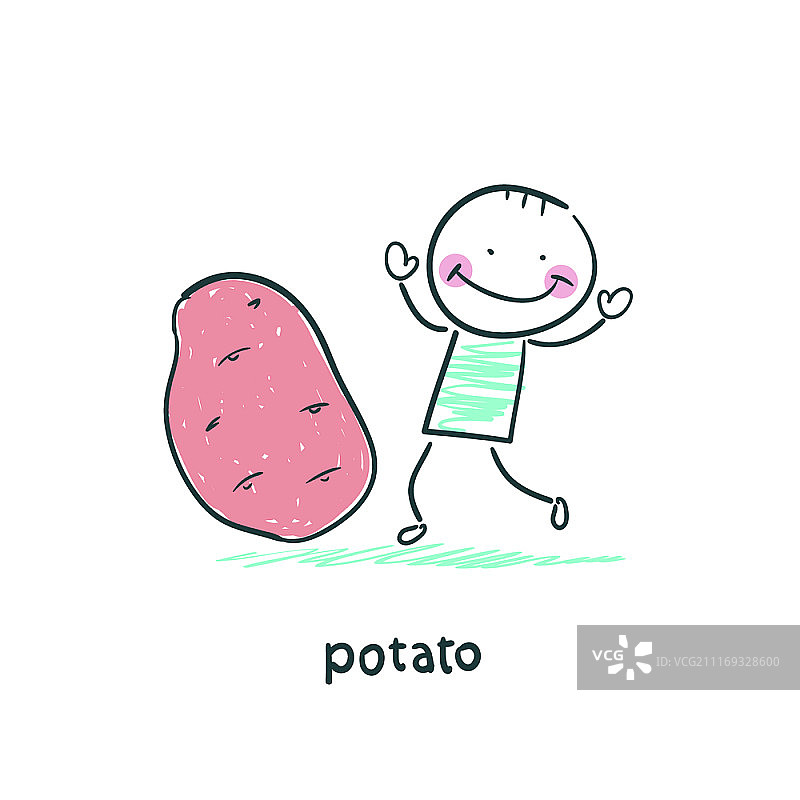 土豆和人群图片素材