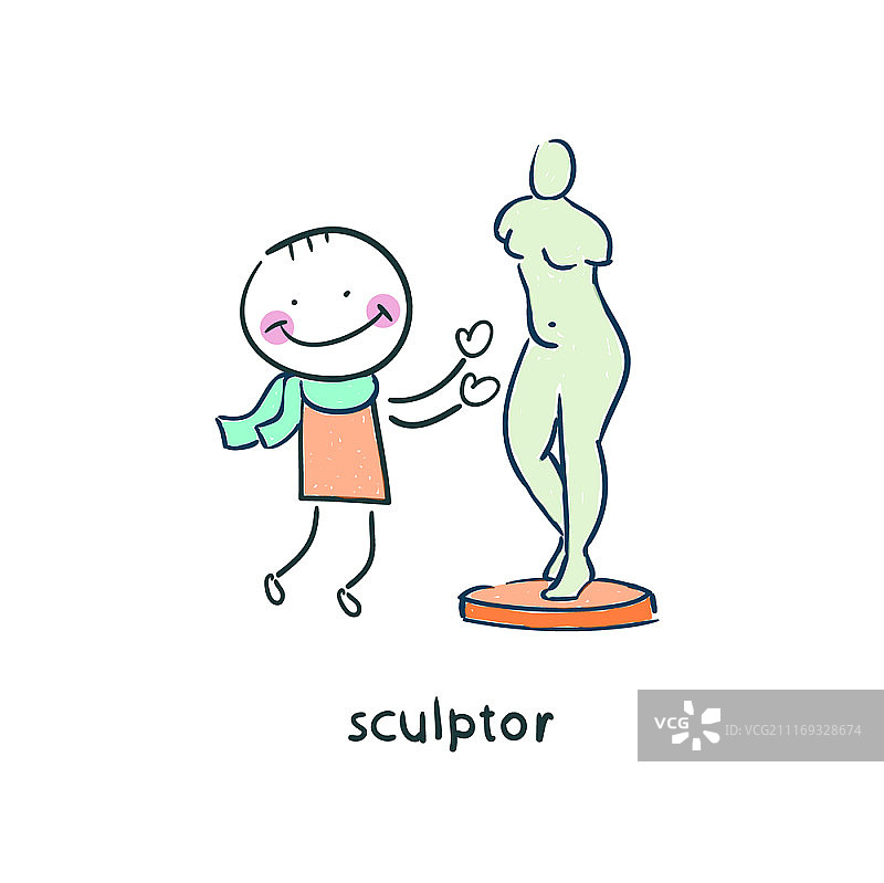 雕塑家图片素材