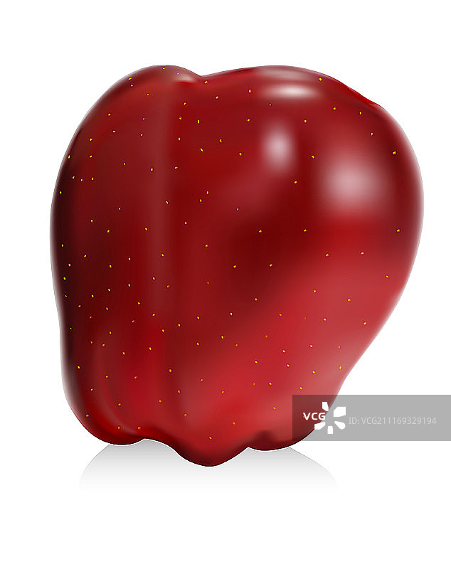 孤立背景上的多汁红色苹果图片素材