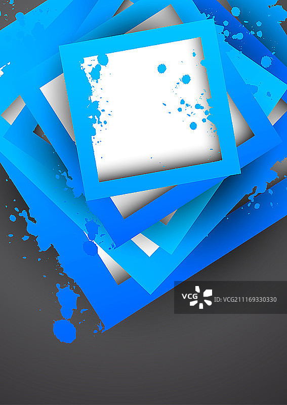 蓝色Grunge风格方块抽象背景图片素材