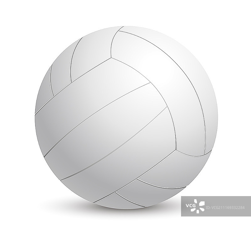 白色背景下的排球图片素材