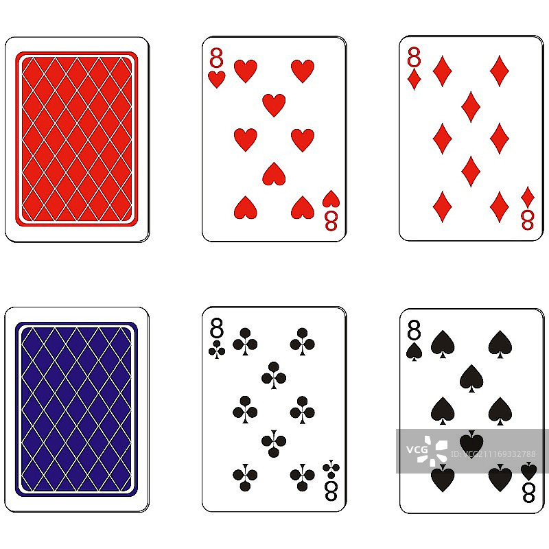 矢量图：扑克牌套装04图片素材