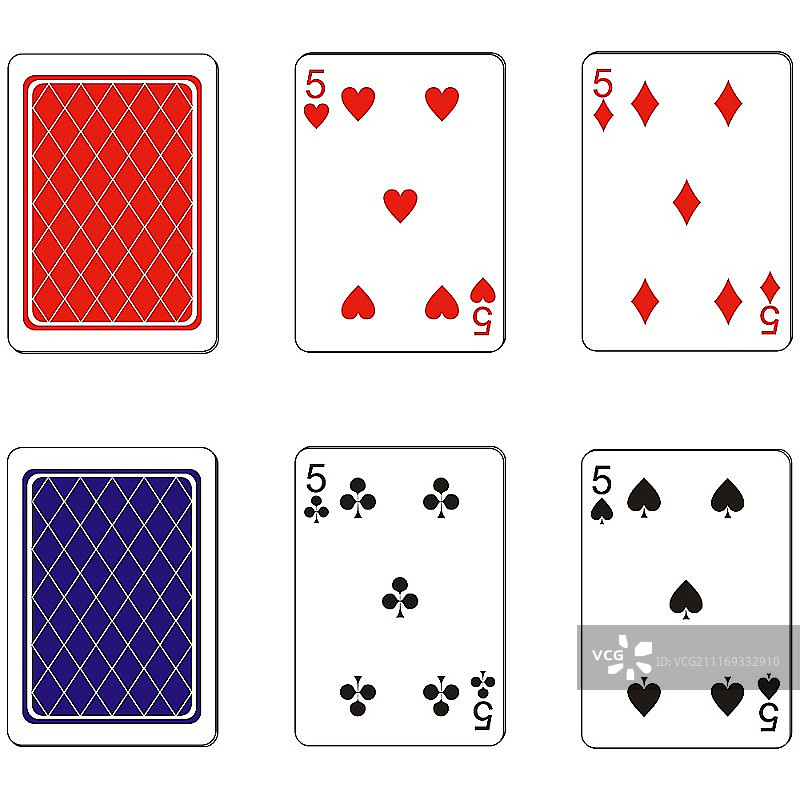 矢量扑克牌套装08图片素材