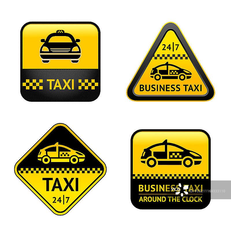 出租车标签合集图片素材