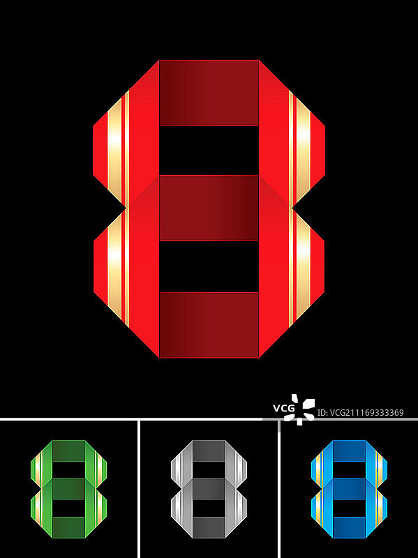 纸胶带数字8图片素材