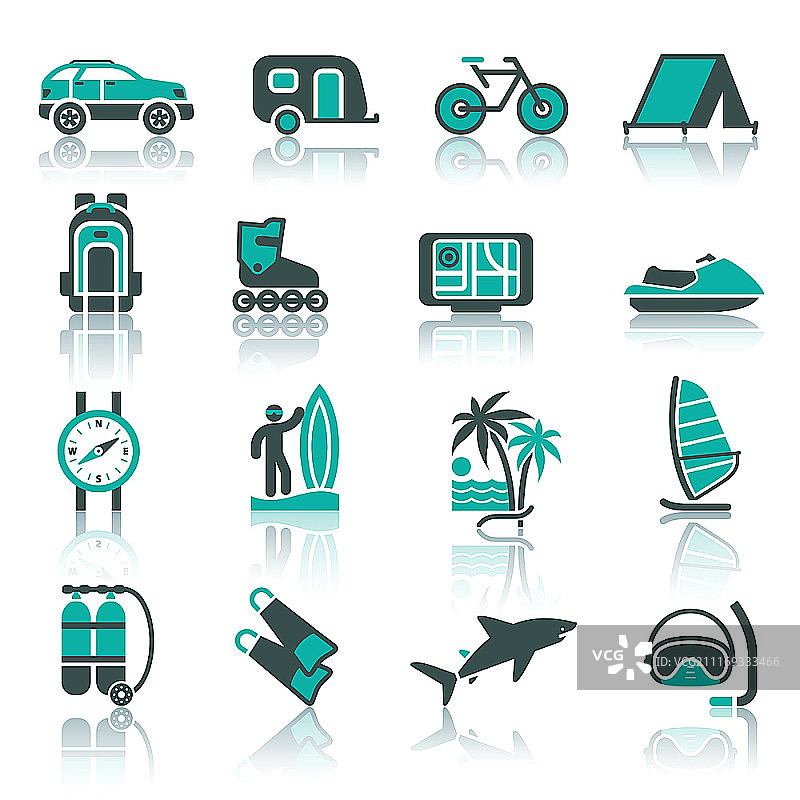 度假休闲旅游图标图片素材