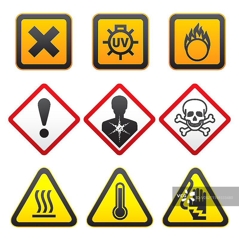 警告标志 - 危险标志第四套图片素材