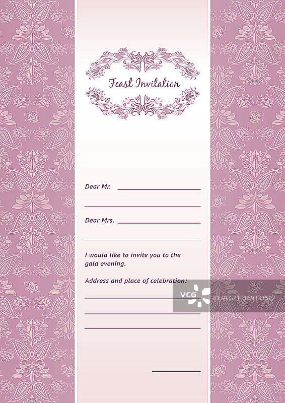 矢量花卉背景和框架模板图片素材