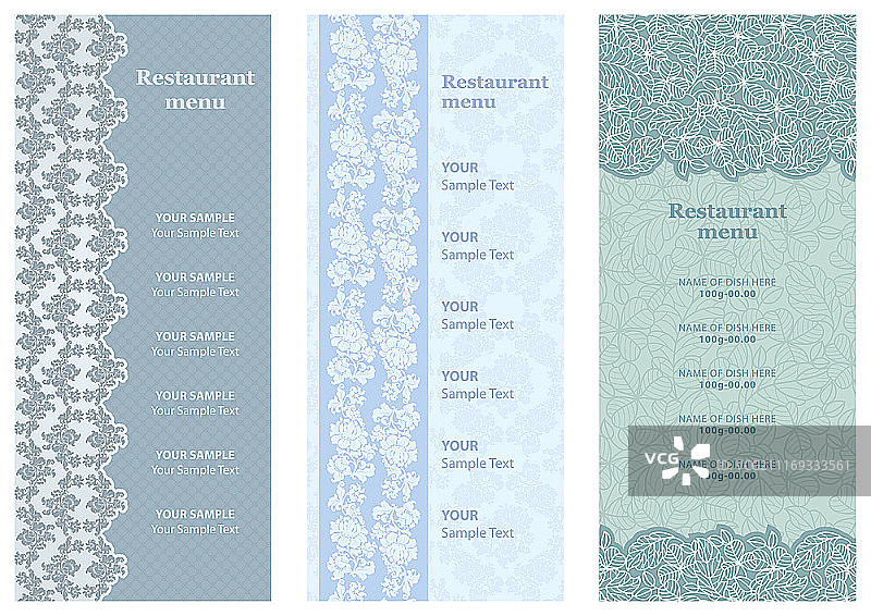 餐厅菜单，花卉背景图片素材