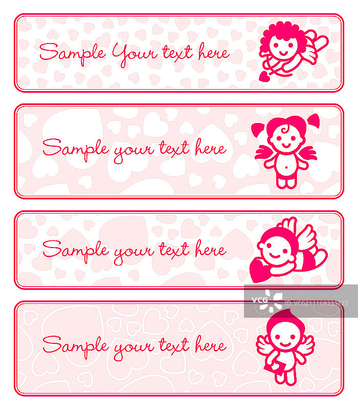 丘比特banner套装，天使合集图片素材