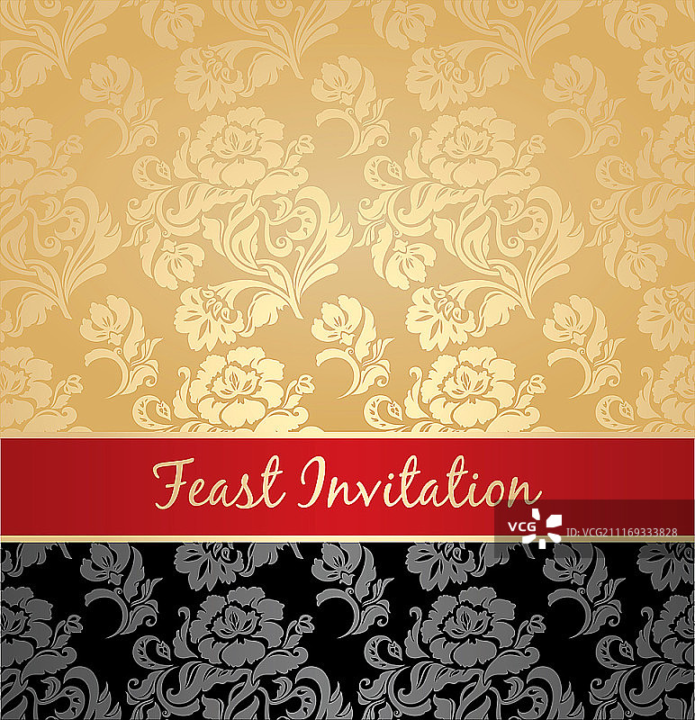 无缝图案，花卉装饰背景，矢量图图片素材