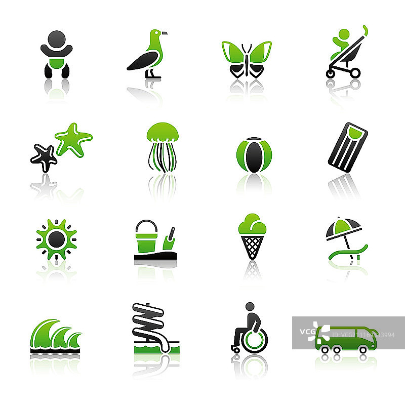 旅游休闲度假图标集图片素材