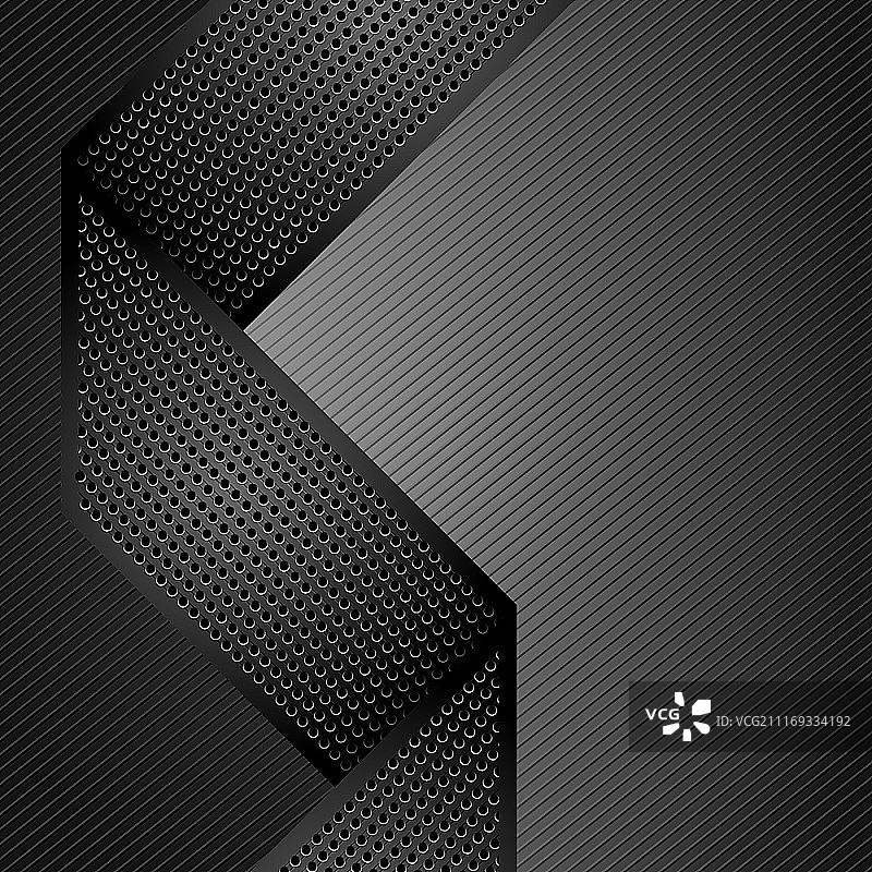 灰色灯芯绒背景上的金属丝带图片素材