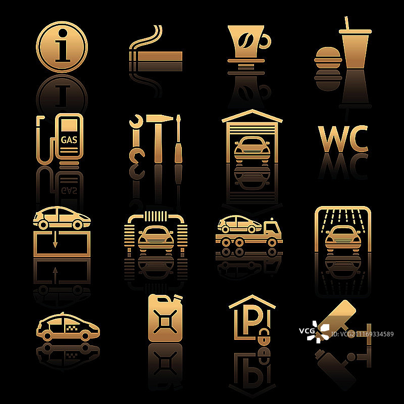 加油站服务设施标志图片素材