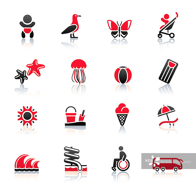旅游休闲度假图标集图片素材