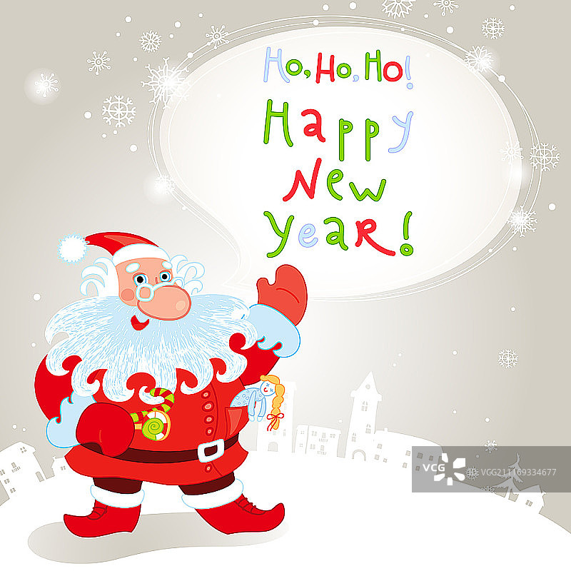 圣诞老人贺卡10eps图片素材