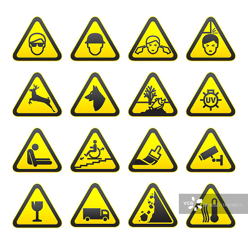 警告安全标志合集图片素材
