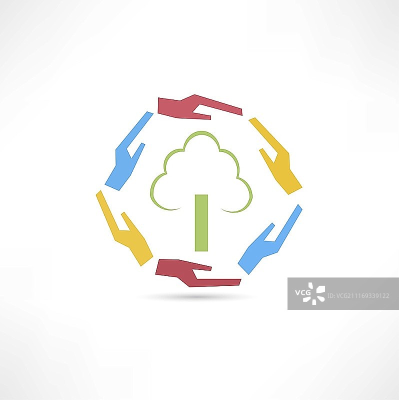 绿色树木图标图片素材