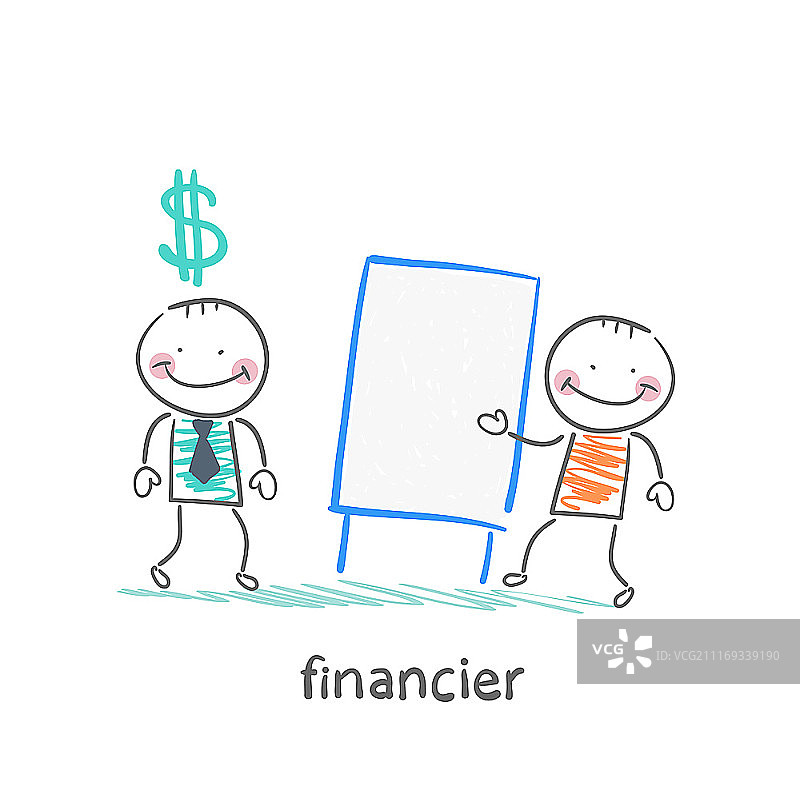 金融家听取男士的演示图片素材