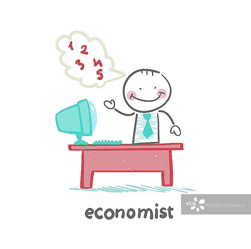 工作中的经济学家图片素材