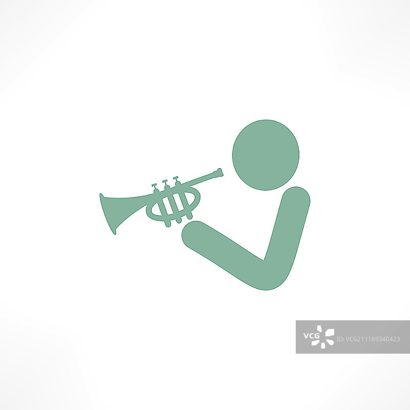 音乐家演奏小号图片素材