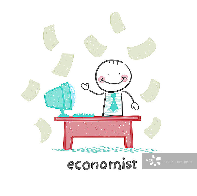 工作中的经济学家图片素材