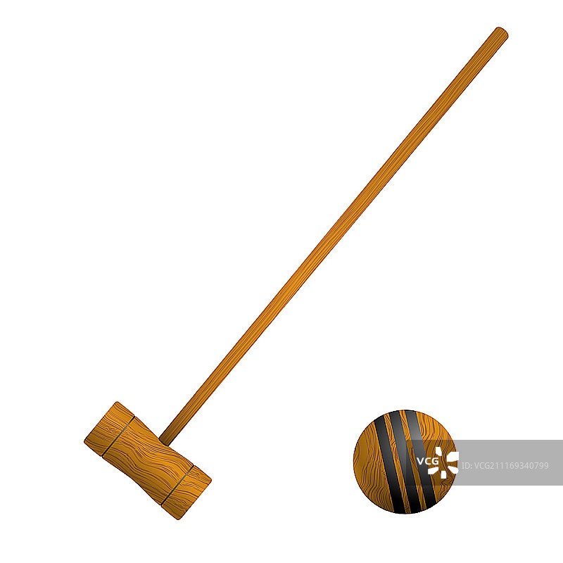 槌球的木槌和球图片素材
