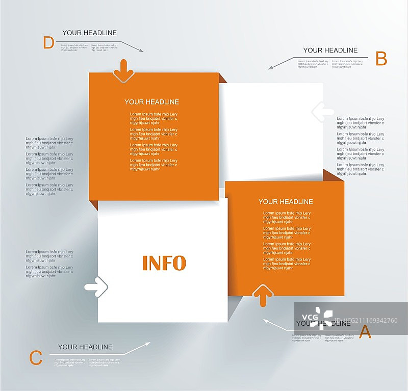 现代设计模板，适用于信息图表、编号banner、信息面板、步骤线条。图片素材