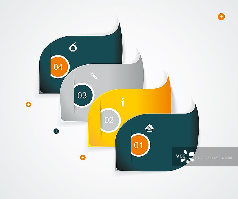 现代信息图表模板，可用于工作流程布局、图表、数字选项、步骤选项、网页设计、banner模板图片素材