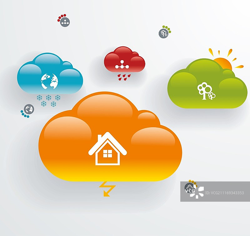 云计算技术连接概念图片素材