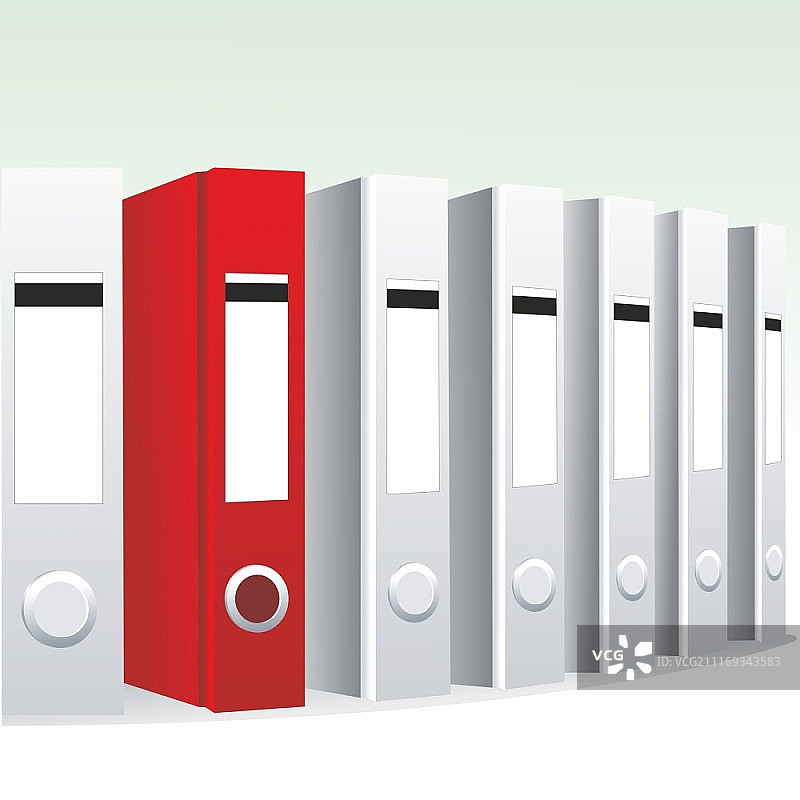 白色和红色文件夹合集图片素材