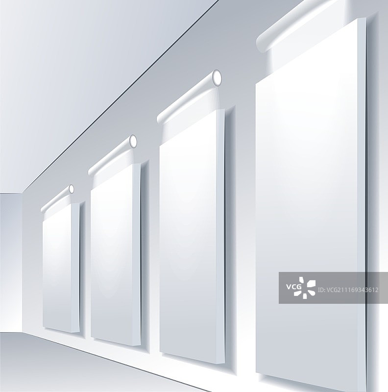 带壁龛的画廊内饰图片素材