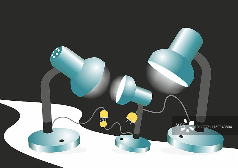 三盏灯，温馨的家庭关系图片素材